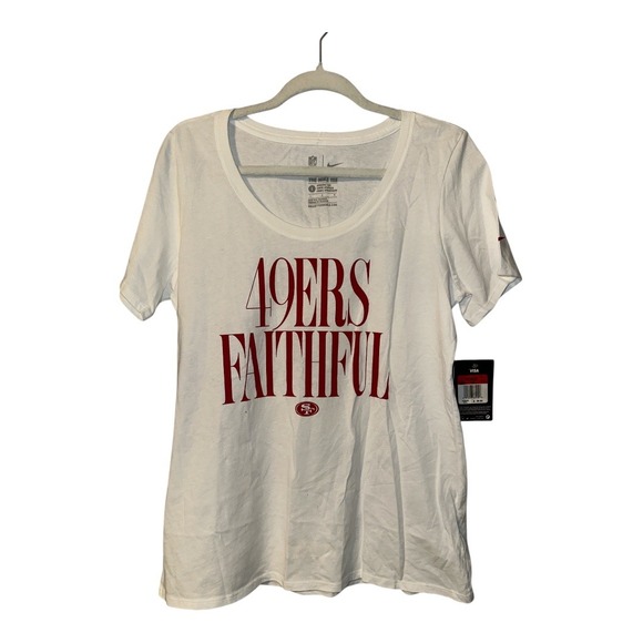 Nfl Apparel Tops - Nike NFL Team Apparel Womens San Francisco 49ers White Tee, Large